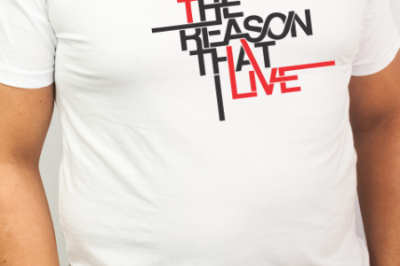 Camiseta de algodão manga curta Jesus the reason that i live